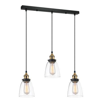 Italux FRANCIS MDM-2563/3 GD+CL Závěsná lampa 3x40W/E27