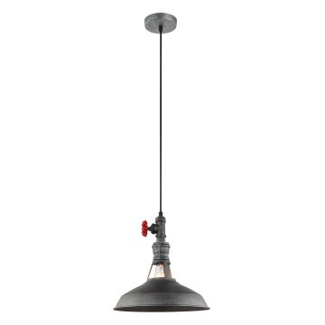 Italux GARIBALDO MDM-2781_1 GR_BK Závěsná lampa 1x60W/E27 IP20