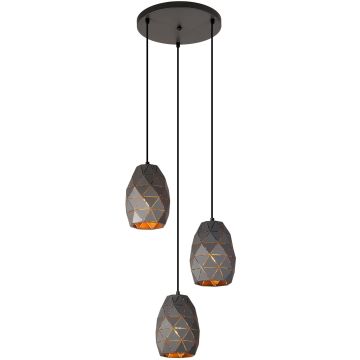 Italux HARLEY MDM-3480/3A GR+GD Závěsná lampa 3x40W/E27 IP20