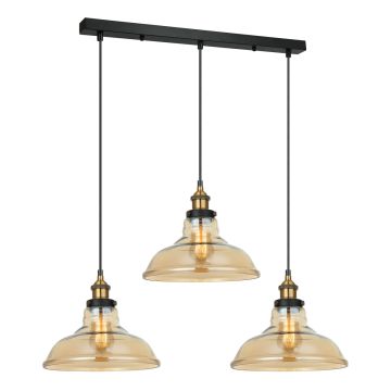 Italux HUBERT MDM-2381/3 GD+AMB Závěsná lampa 3x40W/E27