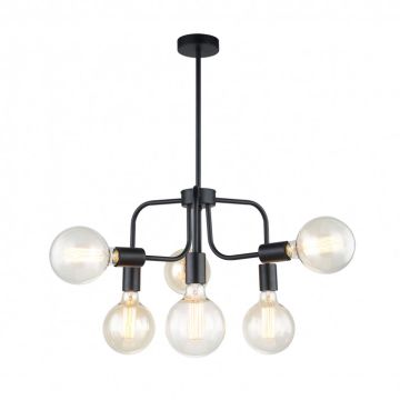 Italux KRISTY MDM-3678/6 BK Lustr 6x60W/E27