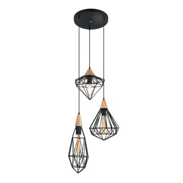 Italux MAELLE MDM-2591/3 BK Závěsná lampa 3x40W/E14