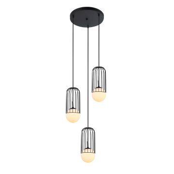 Italux MATTY MDM-3939/3 BK Závěsná lampa 3x40W/E27 IP20