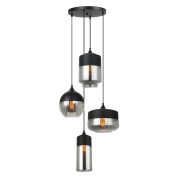 Italux MOLINA MDM-4364/4 BK+SG Závěsná lampa 4x40W/E27