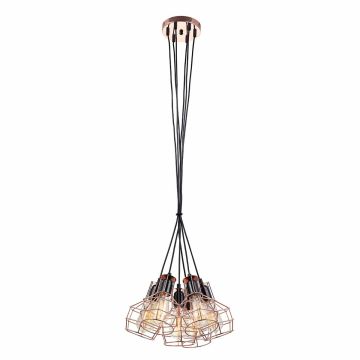 Italux PERIFO MDM-2272/6 BK+COP Závěsná lampa 6x60W/E27 IP20
