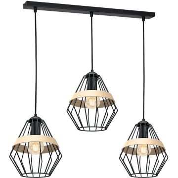 Milagro CLIFF BLACK MLP5525 Závěsná lampa 3x60W/E27 IP20