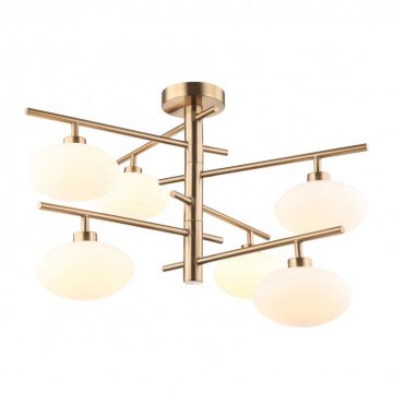 Italux FIORENZO MXM3661-6 BRO+W Stropní lampa 6x25W/G9