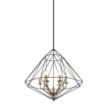 Italux MARESMO PEN-6369-6-BKBR Závěsná lampa 6x40W/E14