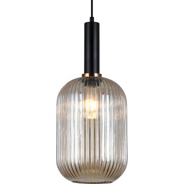 Italux ANTIOLA PND-5588-1L-BK+AMB Závěsná lampa 1x40W/E27 IP20