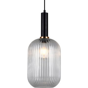 Italux ANTIOLA PND-5588-1L-BK+CL Závěsná lampa 1x40W/E27 IP20