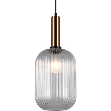 Italux ANTIOLA PND-5588-1L-BRO+CL Závěsná lampa 1x40W/E27 IP20