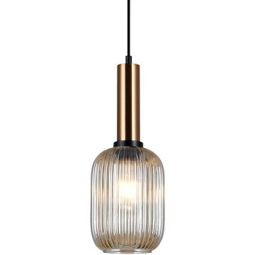 Italux ANTIOLA PND-5588-1M-BRO+AMB Závěsná lampa 1x40W/E27 IP20