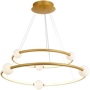 Italux LOZANNA PND-20112035-2A-GD Závěsná lampa 6+2x86W/LED 3000K 4600LM IP20