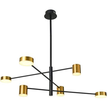 Italux REMDAL PND-16374-6 BK+GD Lustr 6x30W/LED 3000K 847LM IP20