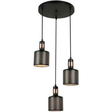 Italux RESTENZA PND-2439-3-BK Závěsná lampa 3x40W/E27 IP20