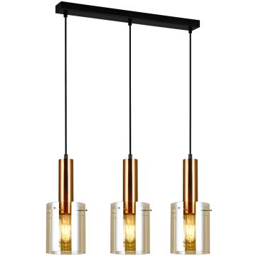 Italux SARDO PND-5581-3-BRO+AM Závěsná lampa 3x40W/E27 IP20