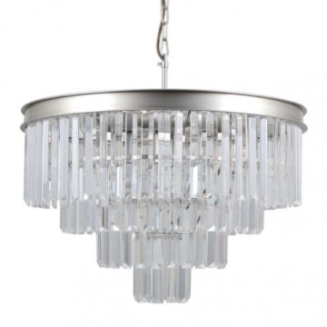 Italux VERDES PND-44372-8A-SLVR-BRW Závěsná lampa 8x40W/E14 IP20