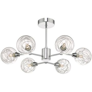 Dar Lighting TYKA TYK6450 Stropní lampa 6x40W/G9