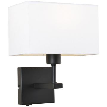 Italux NORTE WL-1122-1-A-BM-RC-WH Nástěnná lampa 1x60W/E27 IP20
