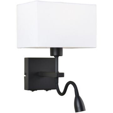 Italux NORTE WL-1122-2-BL-BM-RC-WH Nástěnná lampa 2x60W, 3W/E27, LED 3000K 350LM IP20