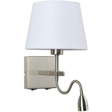 Italux NORTE WL-1122-2-BL-SN-RO-WH Nástěnná lampa 2x60W, 3W/E27, LED 3000K 350LM IP20