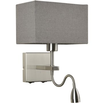 Italux NORTE WL-1122-2-BLSNRCG Nástěnná lampa 2x60W, 3W/E27, LED 3000K 350LM IP20