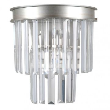 Italux VERDES WL-44372-2A-SLVR-BRW Nástěnná lampa 2x40W/E14 IP20