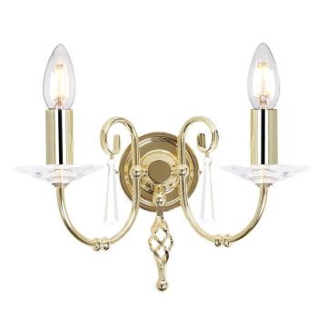 Elstead Lighting AEGEAN AG2-POL-BRASS Nástěnná lampa 2x60W/E14
