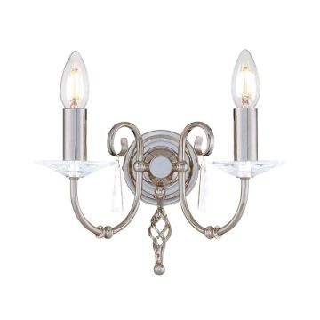 Elstead Lighting AEGEAN AG2-POL-NICKEL Nástěnná lampa 2x60W/E14