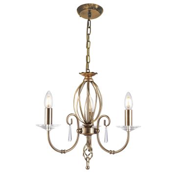Elstead Lighting AEGEAN AG3-AGED-BRASS Lustr 3x60W/E14