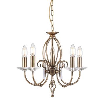 Elstead Lighting AEGEAN AG5-AGED-BRASS Lustr 5x60W/E14