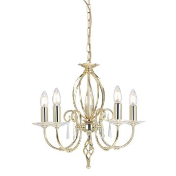 Elstead Lighting AEGEAN AG5-POL-BRASS Lustr 5x60W/E14