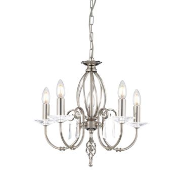 Elstead Lighting AEGEAN AG5-POL-NICKEL Lustr 5x60W/E14