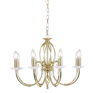Elstead Lighting AEGEAN AG8-POL-BRASS Lustr 8x60W/E14