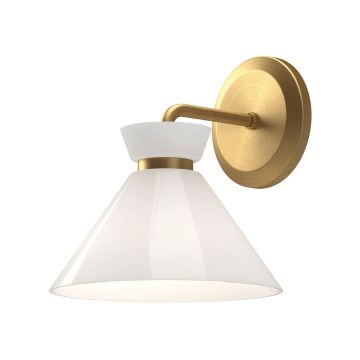 Elstead Lighting Halston ALM-HALSTON-1WB-GD Nástěnná lampa 1x40W/E14 IP20