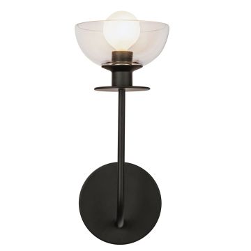 Elstead Lighting Sylvia ALM-SYLVIA-1WB-BK-CL Nástěnná lampa 1x40W/E14 IP20