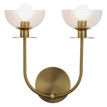 Elstead Lighting Sylvia ALM-SYLVIA-2WB-BG-CL Nástěnná lampa 2x40W/E14 IP20