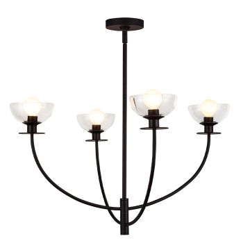 Elstead Lighting Sylvia ALM-SYLVIA4-BK-CL Lustr 4x40W/E14 IP20