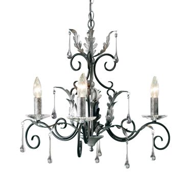 Elstead Lighting AMARILLI AML3-BLK-SILVER Lustr 3x60W/E14