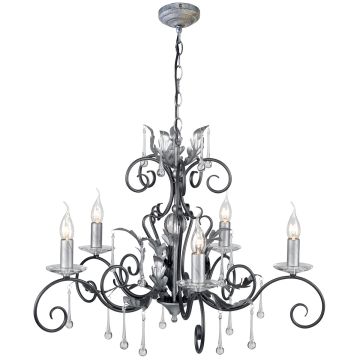 Elstead Lighting AMARILLI AML5-BLK-SILVER Lustr 5x60W/E14