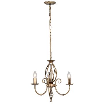 Elstead Lighting ARTISAN ART3-AGD-BRASS Lustr 3x60W/E14