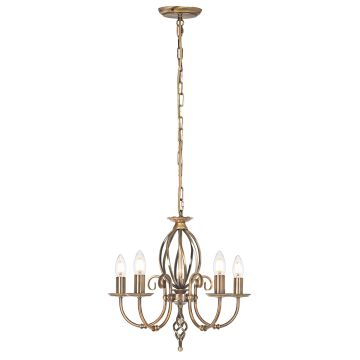 Elstead Lighting ARTISAN ART5-AGD-BRASS Lustr 5x60W/E14