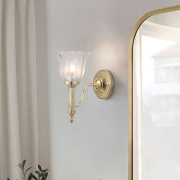 Elstead Lighting CARROLL BATH-CARROLL1-PB Nástěnná lampa 1x40W/G9 IP44
