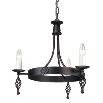 Elstead Lighting BELFRY BY3-BLACK Lustr 3x60W/E14