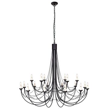 Elstead Lighting CARISBROOKE CB18-BLACK Lustr 18x60W/E14