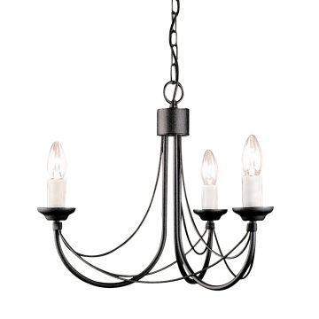 Elstead Lighting CARISBROOKE CB3-BLACK Lustr 3x60W/E14