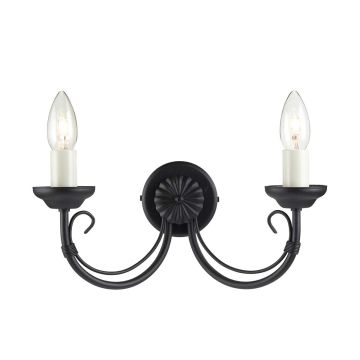 Elstead Lighting CHARTWELL CH2-BLACK Nástěnná lampa 2x60W/E14