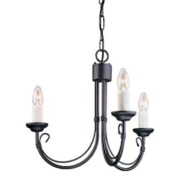 Elstead Lighting CHARTWELL CH3-BLACK Lustr 3x60W/E14