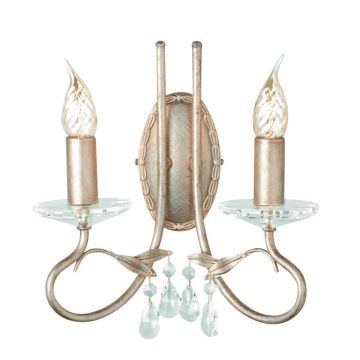 Elstead Lighting CHRISTINA CRT2-SILVER-GOLD Nástěnná lampa 2x60W/E14
