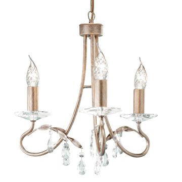 Elstead Lighting CHRISTINA CRT3-SILVER-GOLD Lustr 3x60W/E14